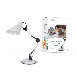 Lampa biurkowa E27 LILLY biała FN017